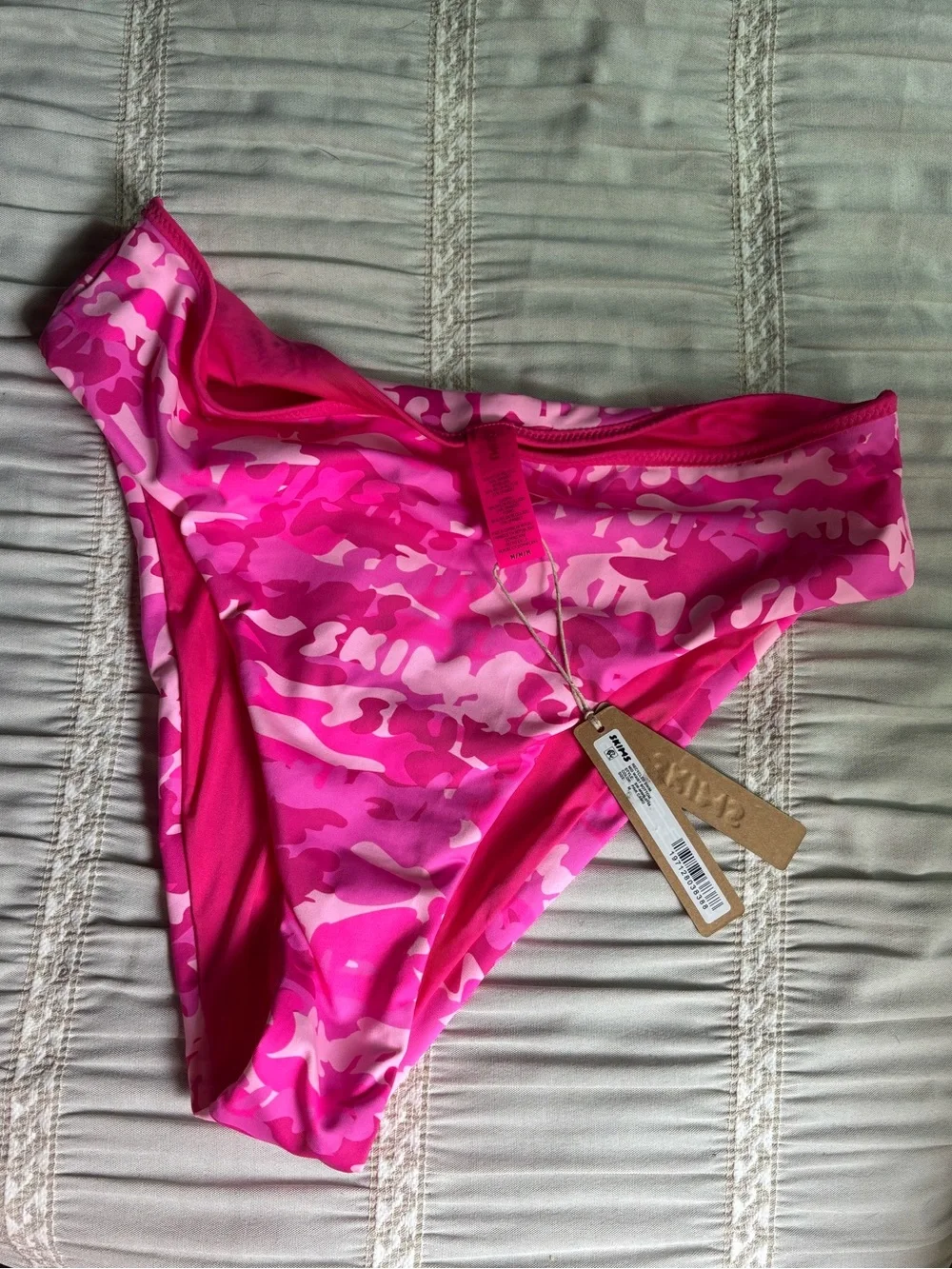 SKIMS Pink Camo Mid Waist Bikini Bottoms Size M / Medium